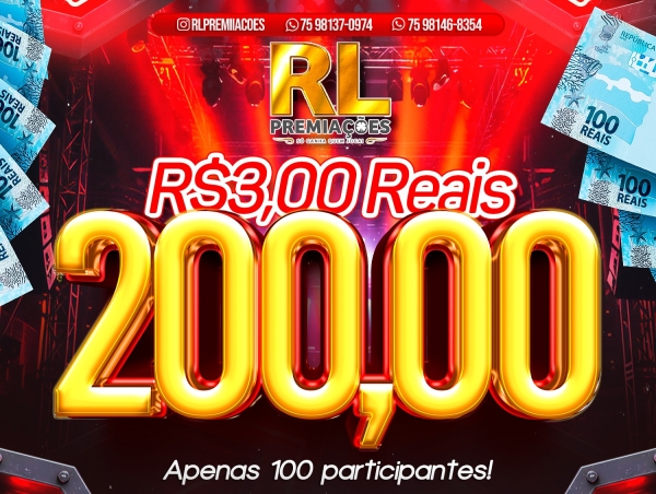 R$200,00 NA CONTA 